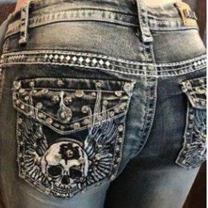 skull jeans